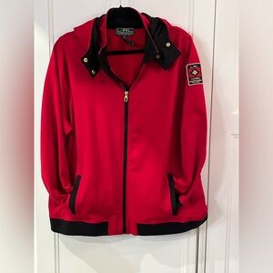 Ladies L-RL Lauren Active Red Zip-Up Hoodie Jacket size 2X